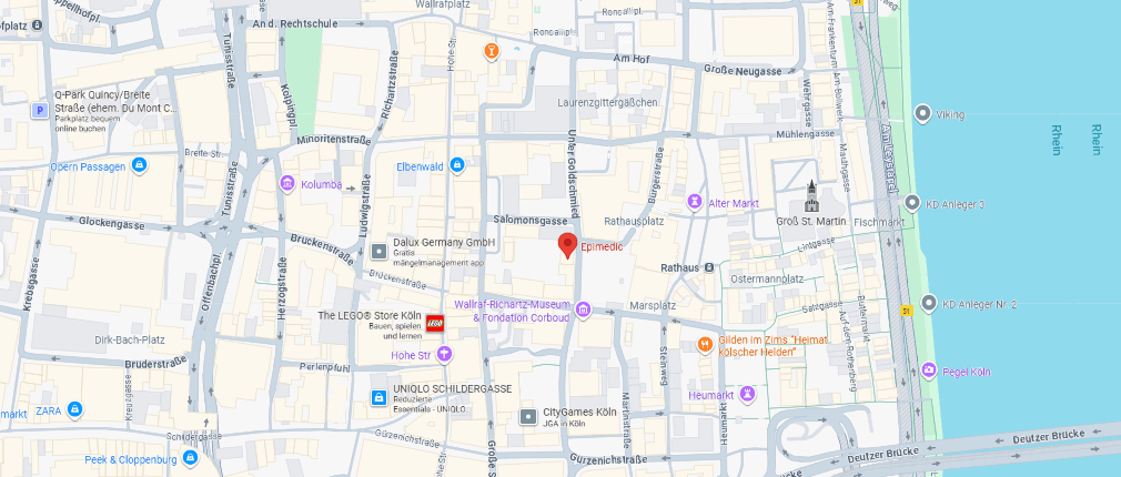 Standort der Beautylounge Epimedic in Köln, Unter Goldschmied 5